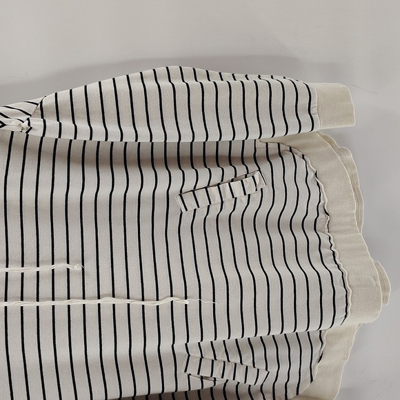 Z Supply Pullover Sweatshirt Hooded Cream With Black Stripe Size Large - Picture 3 of 10